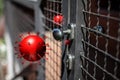 3d illustration of coronavirus cells on doorknob