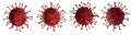 3D illustration Coronavirus disease or COVID-19 virus body isolated on white