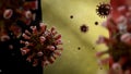3D illustration coronavirus over Belgian flag. Belgium pandemic Covid19. Europe Royalty Free Stock Photo