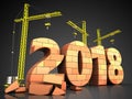 3d bricks 2018 year sign