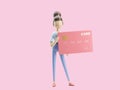 3d illustration. credit card banking concept