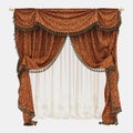 3d Illustration Curtains Isolated On White Background Royalty Free Stock Photo