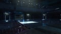 3D rendering of a dark moody futuristic science fiction concept space station environment