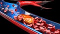 3d Illustration of Deep Vein Thrombosis or Blood Clots. Embolism Royalty Free Stock Photo