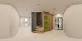 3d illustration 360 degree seamless panorama Interior design of foyer