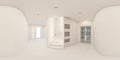 3d illustration 360 degree seamless panorama Interior design of a foyer in a private country house Royalty Free Stock Photo