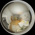 3d illustration 360 degrees panorama of living room nterior design