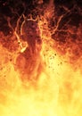 3D Illustration Demon Woman Burns In A Hellfire Royalty Free Stock Photo