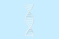 3D Illustration of Deoxyribonucleic acid or DNA Double Helix and Polynucleotide style on blue background