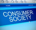 Consumer society concept.