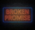 Broken promise concept. Royalty Free Stock Photo