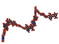 3d graphics of molecule of hyaluronic acid polymer hyaluron, popular drug for cosmetic surgery, ingredient in skin care products