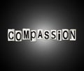 The word is compassion. Royalty Free Stock Photo