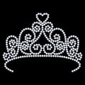 3D illustration diamond crown tiara with glittering precious stones Royalty Free Stock Photo