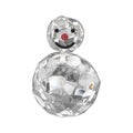 3D illustration diamond or ice snowman