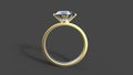 3D illustration of a diamond ring