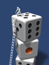 3D illustration of dice.