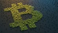 3D Illustration. Digital Currency Symbol. Bitcoin Royalty Free Stock Photo