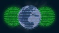 3D illustration. Digital world. Global connection Royalty Free Stock Photo
