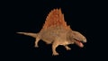 3D illustration of a dimetrodon