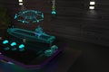 Showcasing a 3D render diorama table with autonomous shipping, self-driving cars and a delivery drone utilizing the new 5G network