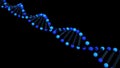 3d illustration dna molecular chain, gene molecular structure. Molecules under the microscope, elements isolated Royalty Free Stock Photo
