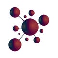 3D illustration dna,molecule, atom. Royalty Free Stock Photo