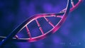 3d illustration of DNA molecule. Closeup of concept human genome Royalty Free Stock Photo