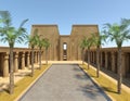 Egyptian Palace 3D Illustration Fantasy Old Kingdom