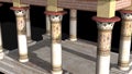 3d illustration - Egyptian Palace Filled With Columns