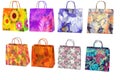 3D illustration - Eight floral shopping bags