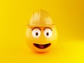 3d construction Emoji icons with helmet