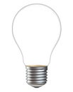 3d illustration of empty light bulb isolated on white background. Realistic 3d rendering of electric lamp without inside