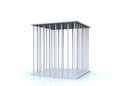Empty metal cage Royalty Free Stock Photo