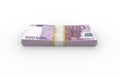 500 EUR stack over white background Royalty Free Stock Photo