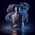 3D illustration of an exquisite abstract shape cologne good glass