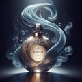 3D illustration of an exquisite abstract shape cologne good glass Royalty Free Stock Photo