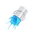 3d illustration of falling paint can