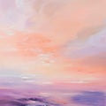 3D illustration of a fantasy cloudscape with a pastel colored.
