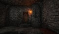 Fantasy medieval dungeon architecture construction 3d illustration