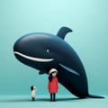 Whale And Karen: A Playful Minimalist 3d Character