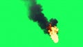 Fire Ball Explosion on green screen Royalty Free Stock Photo