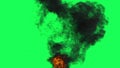 Fire Ball Explosion on green screen Royalty Free Stock Photo
