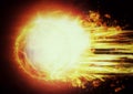 3d illustration of burning fireball