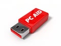 3d illustration of first aid usb stick. Royalty Free Stock Photo