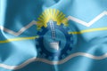3D illustration flag of Chubut is a region of Argentina Royalty Free Stock Photo