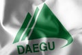 3D illustration flag of Daegu is a region of South Korea Royalty Free Stock Photo