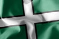 3D illustration flag of Devon is a county of England Royalty Free Stock Photo