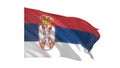 Serbia Flag national flag on white background. Royalty Free Stock Photo