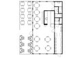 Blueprint plan Black and white house floor plans Floorplan 2D drawing Home plan. Royalty Free Stock Photo